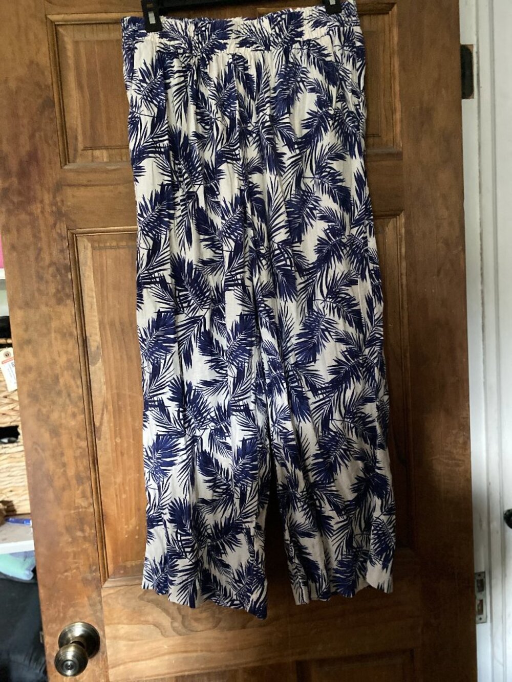 Panama Jack printed linen wide leg pant